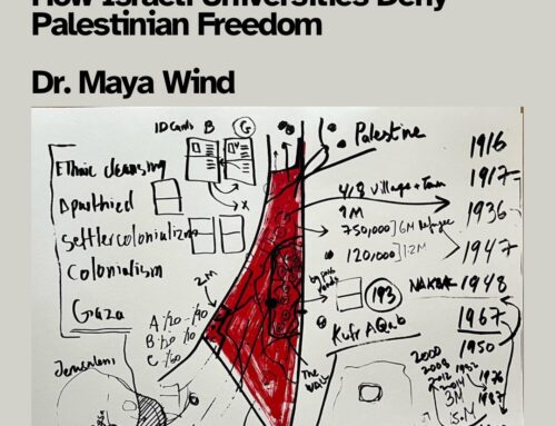 Book Talk/Public Meeting – Towers of Ivory and Steel: How Israeli Universities Deny Palestinian Freedom by Dr. Maya Wind (organized by GGeP)